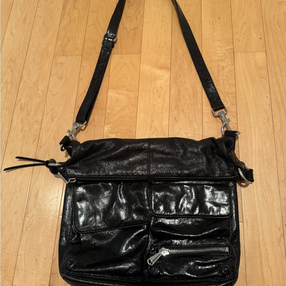 Hobo International Black Crossbody/Tote Multi Pocket Satchel